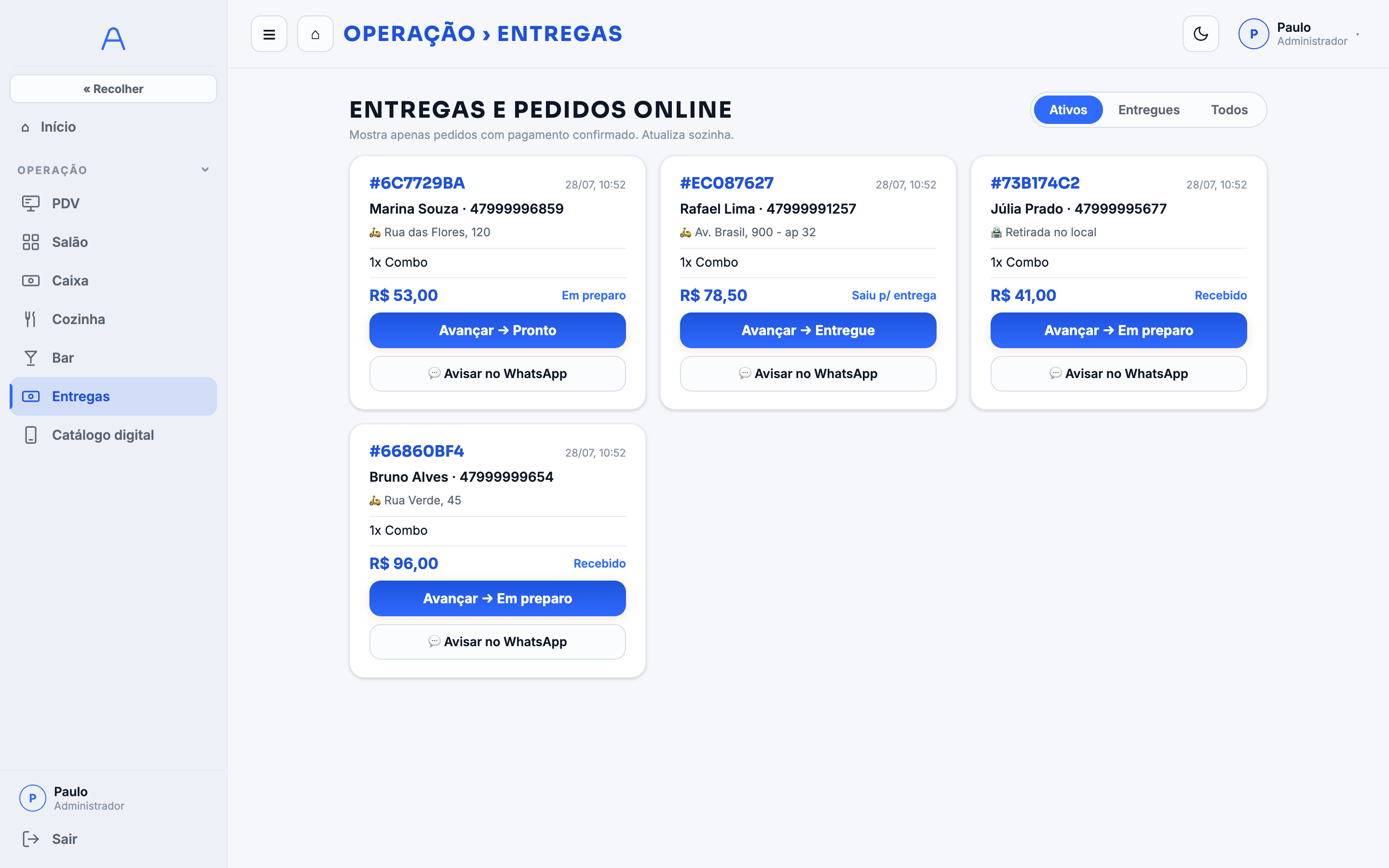 Entregas